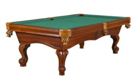 Billiard Table, Pool, York, 8 ft., antique brown, 8 ft., Club Cloth yellow green