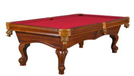 Billiard Table, Pool, York, 8 ft., antique brown, 8 ft., Simonis 760 red