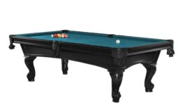 Billiard Table, Pool, Shelton, 8 ft., Black, 8 ft., Simonis 760 electric blue