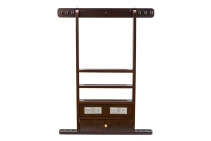 Billiard Cue & Ball Rack w/ Score Counters, mahogany, for 6 Billiard Cues, Balls - Image 2