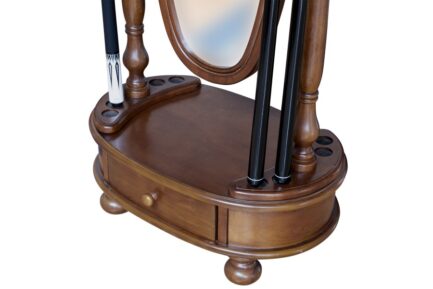 Billiard Cue Stand Dublin, with mirror, brown, Pool & Pyramid - Image 3