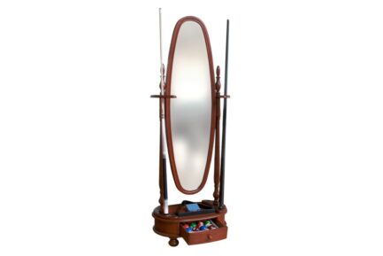 Billiard Cue Stand Dublin, with mirror, mahogany, Pool & Pyramid