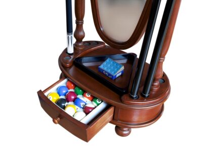 Billiard Cue Stand Dublin, with mirror, mahogany, Pool & Pyramid - Image 4