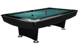 Billiard Table Dynamic II, shining black, Pool, 9 ft, Simonis 760 blue green