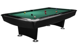 Billiard Table Dynamic II, shining black, Pool, 9 ft, Simonis 760 yellow green