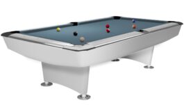 Billiard Table, Pool, Dynamic II, 7 ft., shining white, Simonis 760 powder blue