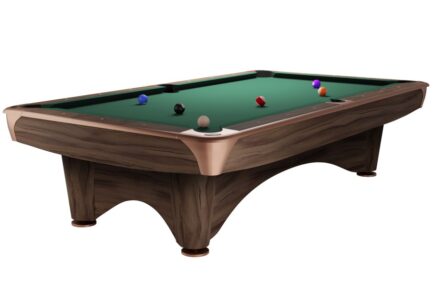 Billiard Table, Pool, Dynamic III, Modern Brown, 9 ft., Simonis 760 gelbgrün