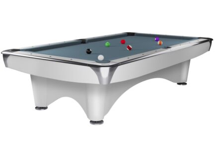 Billiard Table Dynamic III, shining white, Pool, 9 ft, Simonis 760 powder blue
