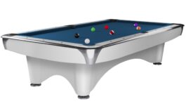 Billiard Table Dynamic III, shining white, Pool, 8 ft, Simonis 860 royal blue