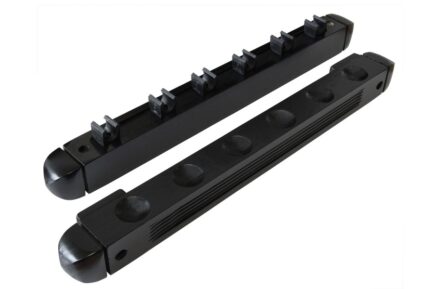 Wall Mounted Cue Rack, Roman, 40 cm, for 6 Billiard Cues, Black