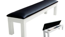 Seat Bench for Billiard Table Penelope II, Shining White