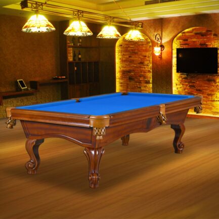 Billiard Table, Pool, York, 8 ft., antique brown, 8 ft., Simonis 860 shark grey - Image 2
