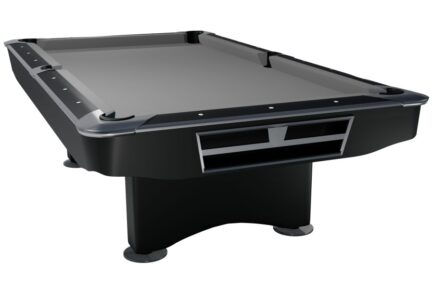 Billiard Table, Pool, Competition II, Black matt, 8 ft., Club Cloth grey