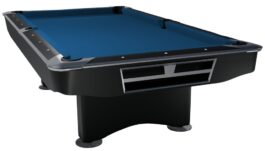 Billiard Table, Pool, Competition II, Black matt, 8 ft., Simonis 760 royal blue