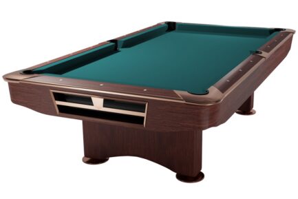Billiard Table, Pool, Competition II, 9 ft., Mahogany, Simonis 860 blue green