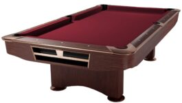 Billiard Table, Pool, Competition II, 9 ft., Mahogany, Simonis 860 burgundy