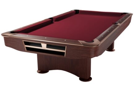 Billiard Table, Pool, Competition II, 9 ft., Mahogany, Simonis 760 burgundy