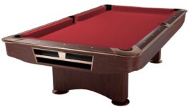 Billiard Table, Pool, Competition II, 9 ft., Mahogany, Simonis 860 red