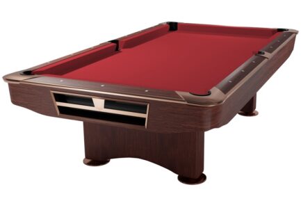 Billiard Table, Pool, Competition II, 9 ft., Mahogany, Simonis 760 red