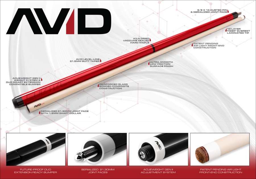Billiard Cue, Pool, Cuetec AVID Era 6PT LW, Natural, 3/8x14, 12.75mm - Image 7