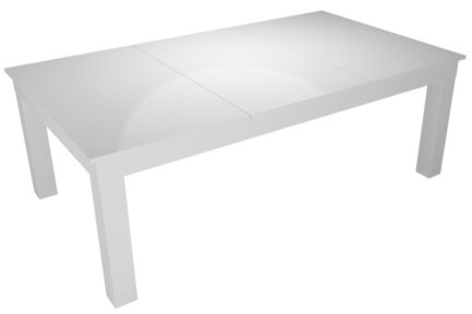 Pool Table / Dining Table, Mozart, 7 ft., matte white, Pool, Club Cloth yellow green - Imagem 3