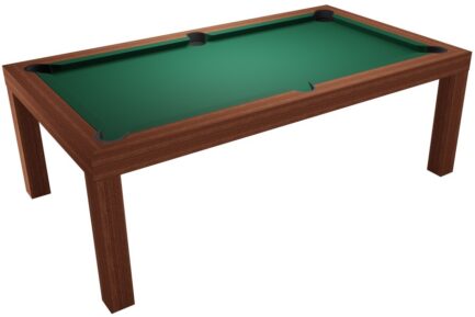 Pool Table / Dining Table,  Mozart, 7 ft., mahogany, Club Cloth yellow green - Imagem 2