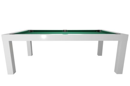 Pool Table / Dining Table, Mozart, 7 ft., matte white, Pool, Club Cloth yellow green - Imagem 5