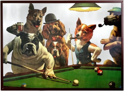 Decorative Wall Mirror Set with Billiard/Dog Theme, 5 pc. - Imagem 5