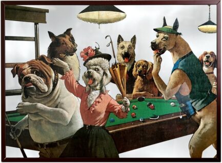 Decorative Wall Mirror Set with Billiard/Dog Theme, 5 pc. - Imagem 6