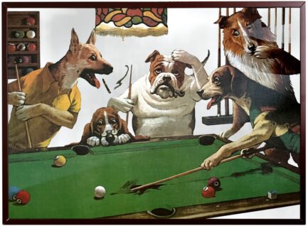 Decorative Wall Mirror Set with Billiard/Dog Theme, 5 pc. - Imagem 7