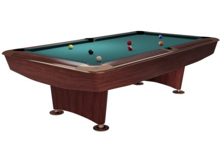 Billiard Table Dynamic II, 9 ft, brown, Pool, Simonis 760 blue green