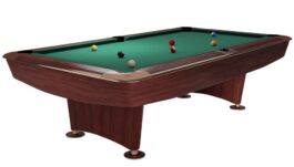 Billiard Table Dynamic II, 9 ft, brown, Pool, Simonis 860 yellow green