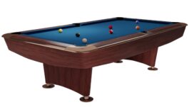 Billiard Table Dynamic II, 9 ft, brown, Pool, Simonis 860 royal blue