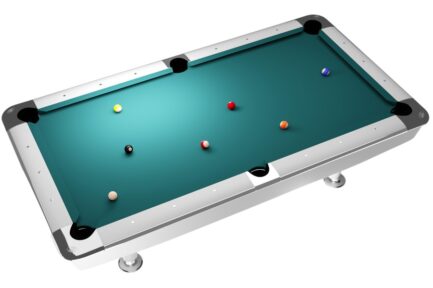 Billiard Table, Pool, Dynamic II, 7 ft., shining white, Simonis 760 burgundy - Imagem 3