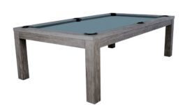 Pool Table / Dining Table, Rasson Penelope II, Silver Mist, incl. table cover, 8 ft., Simonis 760 powder blue