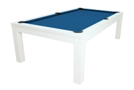 Pool Table / Dining Table, Rasson Penelope II, Shining White incl. table cover, 7 ft., Club Cloth royal blue