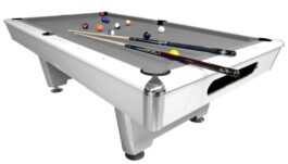 Billiard Table, Pool, Triumph Plus, Matt White, 8 ft., Simonis 760 grey