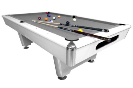 Billiard Table, Pool, Triumph Plus, Matt White, 8 ft., Simonis 760 grey