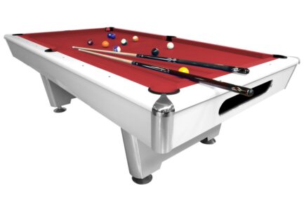 Billiard Table Dynamic Triumph, matt white, Pool, 8 ft., Simonis 760 red