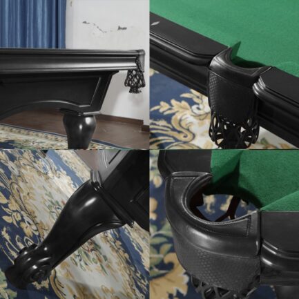 Billiard Table, Pool, Shelton, 8 ft., Black, 8 ft., Simonis 760 electric blue - Image 4