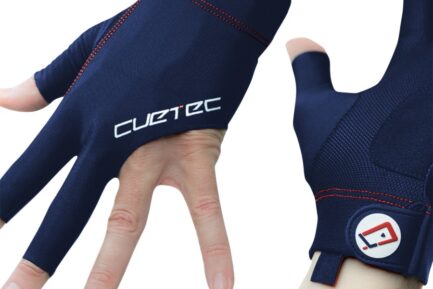 Billiard Glove, Cuetec Axis, 3-Finger, navy-red, to wear on right hand, M - Image 2