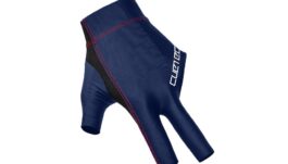 Billiard Glove, Cuetec Axis, 3-Finger, navy-red, to wear on left hand, XL
