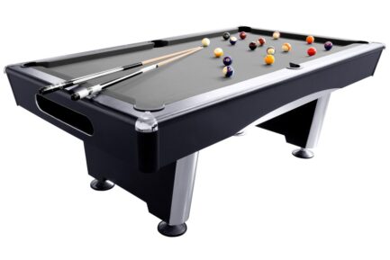 Billiard Table, Pool, Triumph Plus, Black, 8 ft., Simonis 860 grey