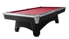 Billiard Table, Pool, Hurricane, 9 ft., Matt-Black, Simonis 860 burgundy