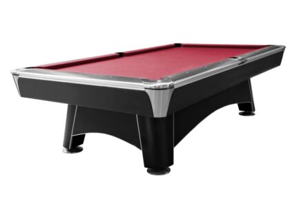 Billiard Table, Pool, Hurricane, 9 ft., Matt-Black, Simonis 860 burgundy