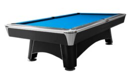 Billiard Table, Pool, Hurricane, 9 ft., Matt-Black, display piece, Club Cloth royal blue