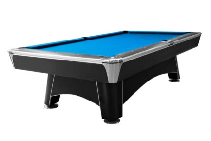 Billiard Table, Pool, Hurricane, 9 ft., Matt-Black, display piece, Club Cloth royal blue