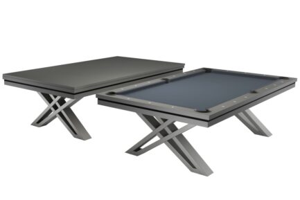 Pool Table / Dining Table, Pierce, 8 ft., Dark Grey, Simonis 860 shark grey