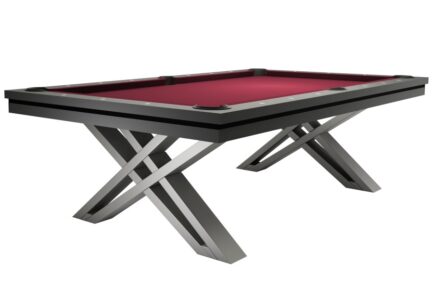 Pool Table / Dining Table, Pierce, 8 ft., Dark Grey, Simonis 760 royal blue - Image 2