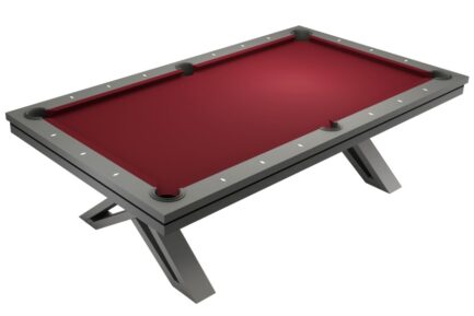 Pool Table / Dining Table, Pierce, 8 ft., Dark Grey, Simonis 760 royal blue - Image 5
